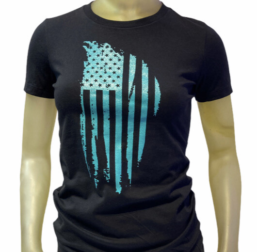 Teal Flag Crew-Neck S/S