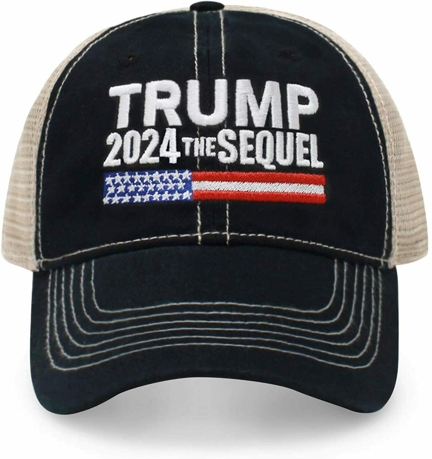 Hats Trump 2024 Sequel Mesh, Color: Black