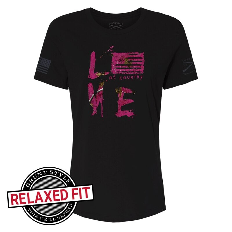 Love of Country Real Tree Women's Blk S/S