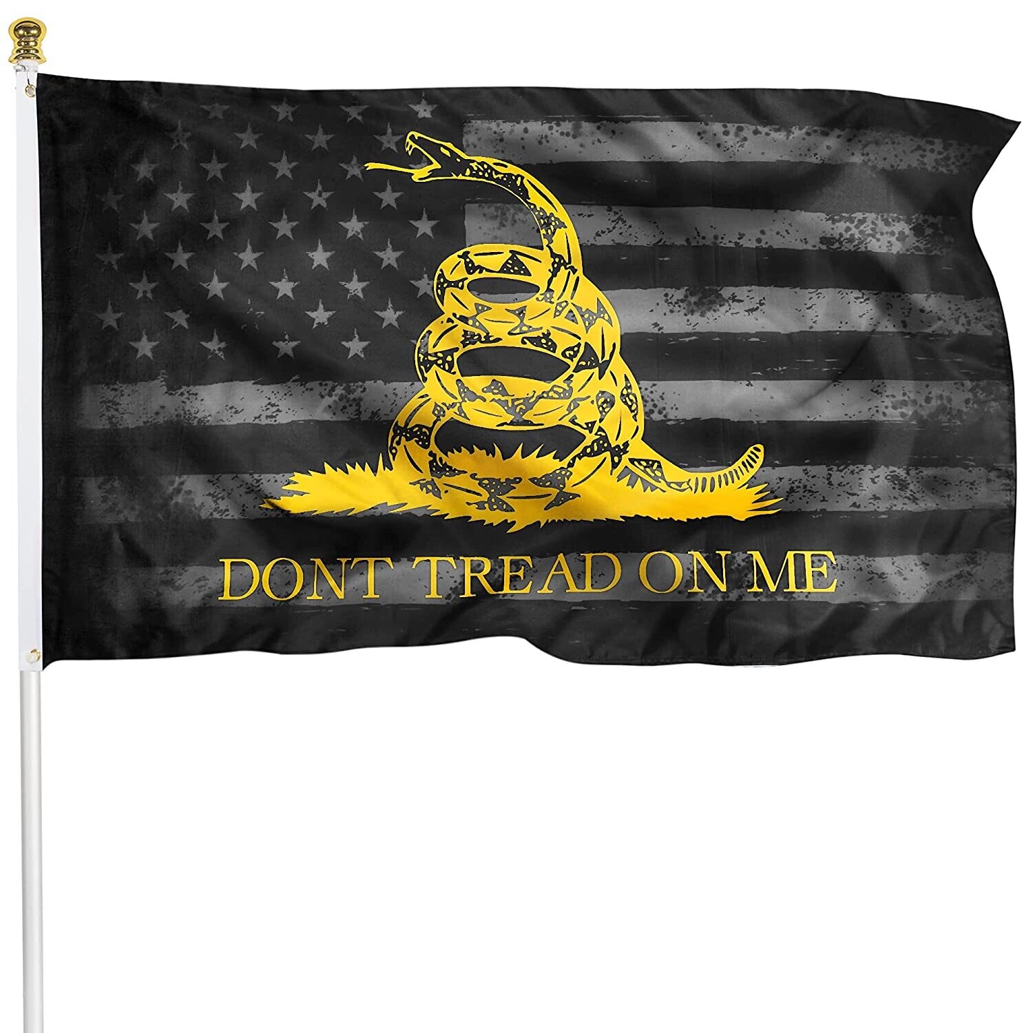 Flags 3X5 Gadsden Black American Flag