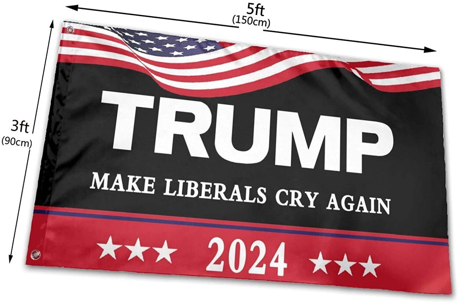Flags 3x5 Trump 2024 Cry Again