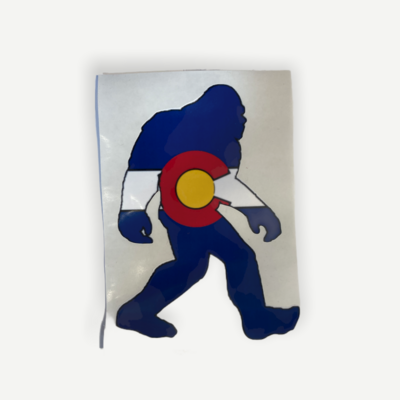 Colorado Flag in Bigfoot Sticker