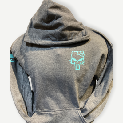 Kitty Punisher Hoodie Charcoal