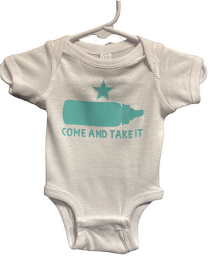 Come and Take It Onesie White