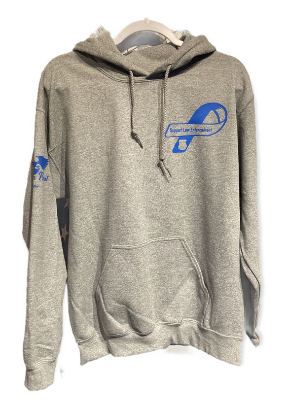 Blue Line Hoodie Graphite