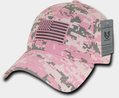 Relaxed Graphic Cap, Tonal Flag-Pink
