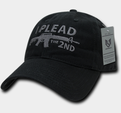 Relaxed Graphic Cap, I Plead 2nd, Black