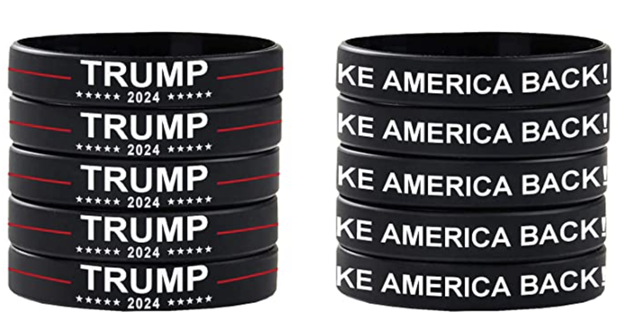 Trump Silicone Bracelet 2025 Take America Back RWB& Black