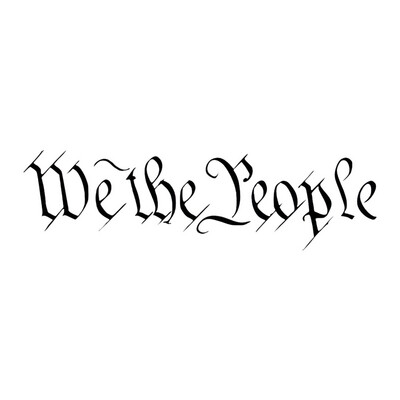 We The People 11.5 x 3 Decal
