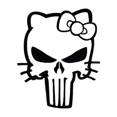 Mini Punisher Kitty Decal