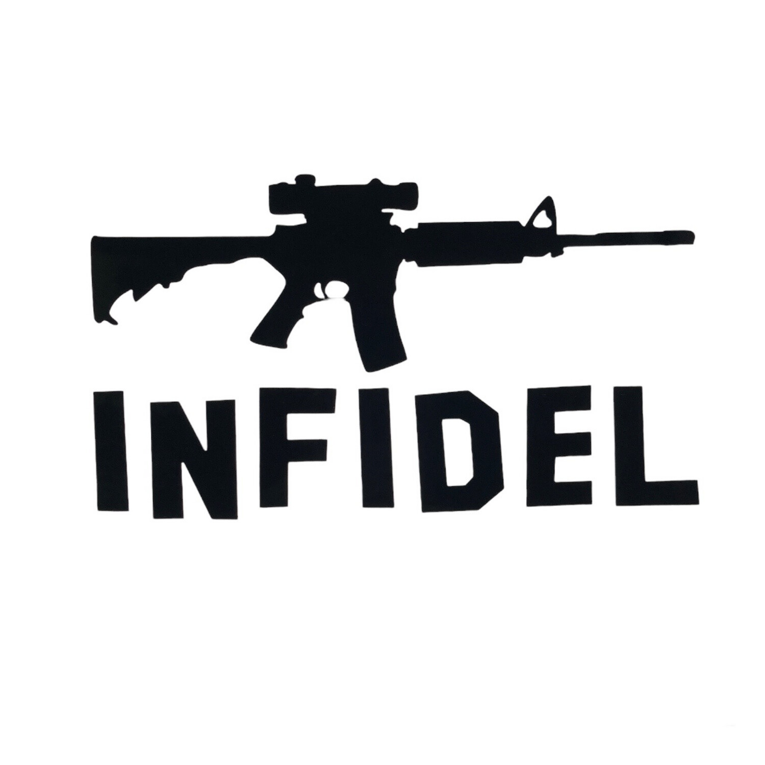 AR Infidel Decal 9.5"