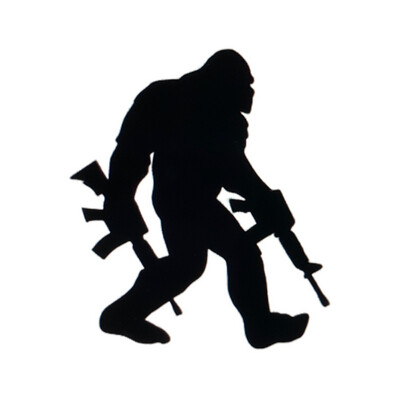 Bigfoot W/ Guns Decal