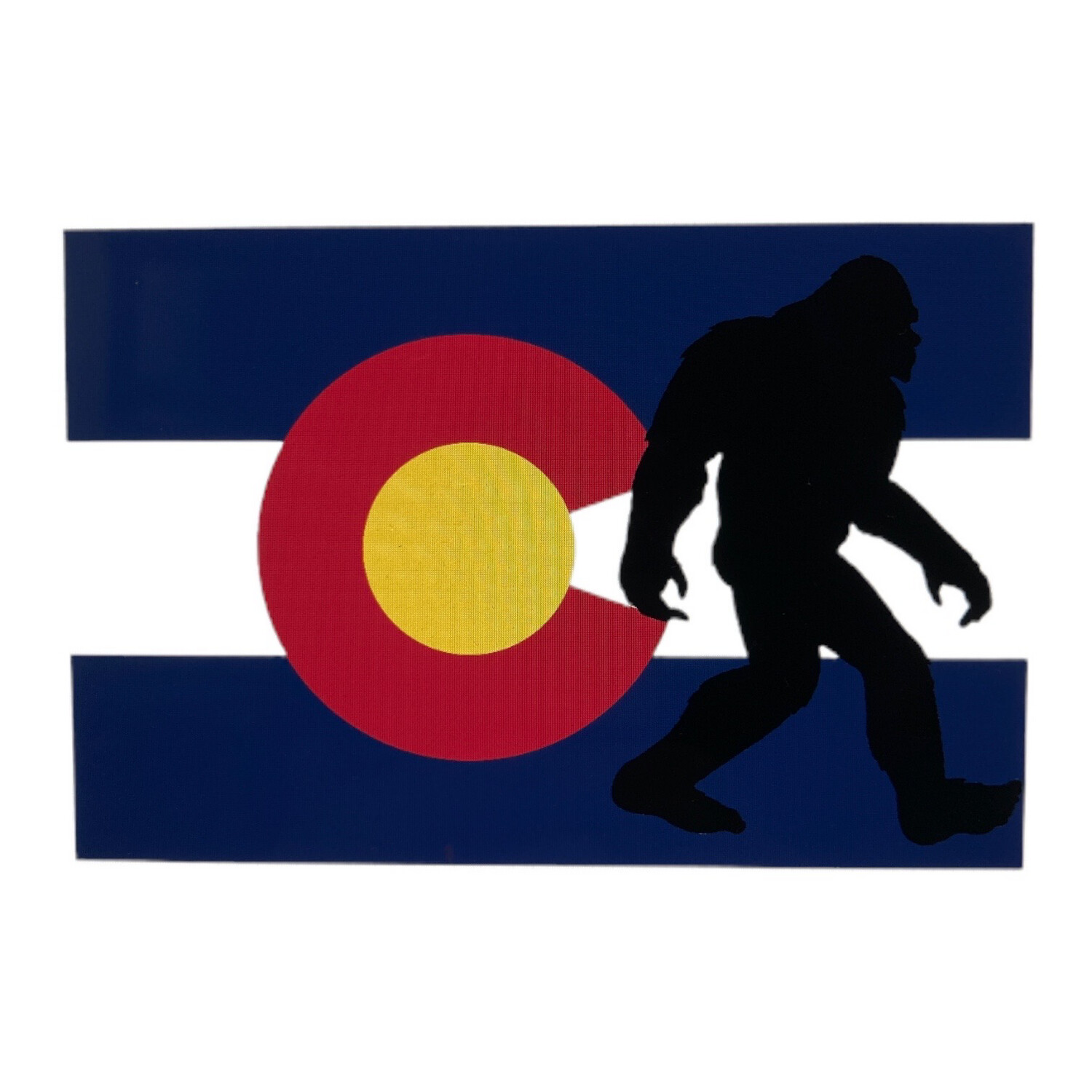 Bigfoot Colorado Flag Sticker