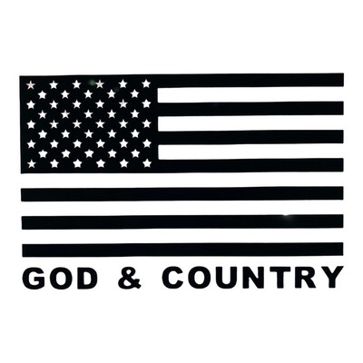 God & Country Decal