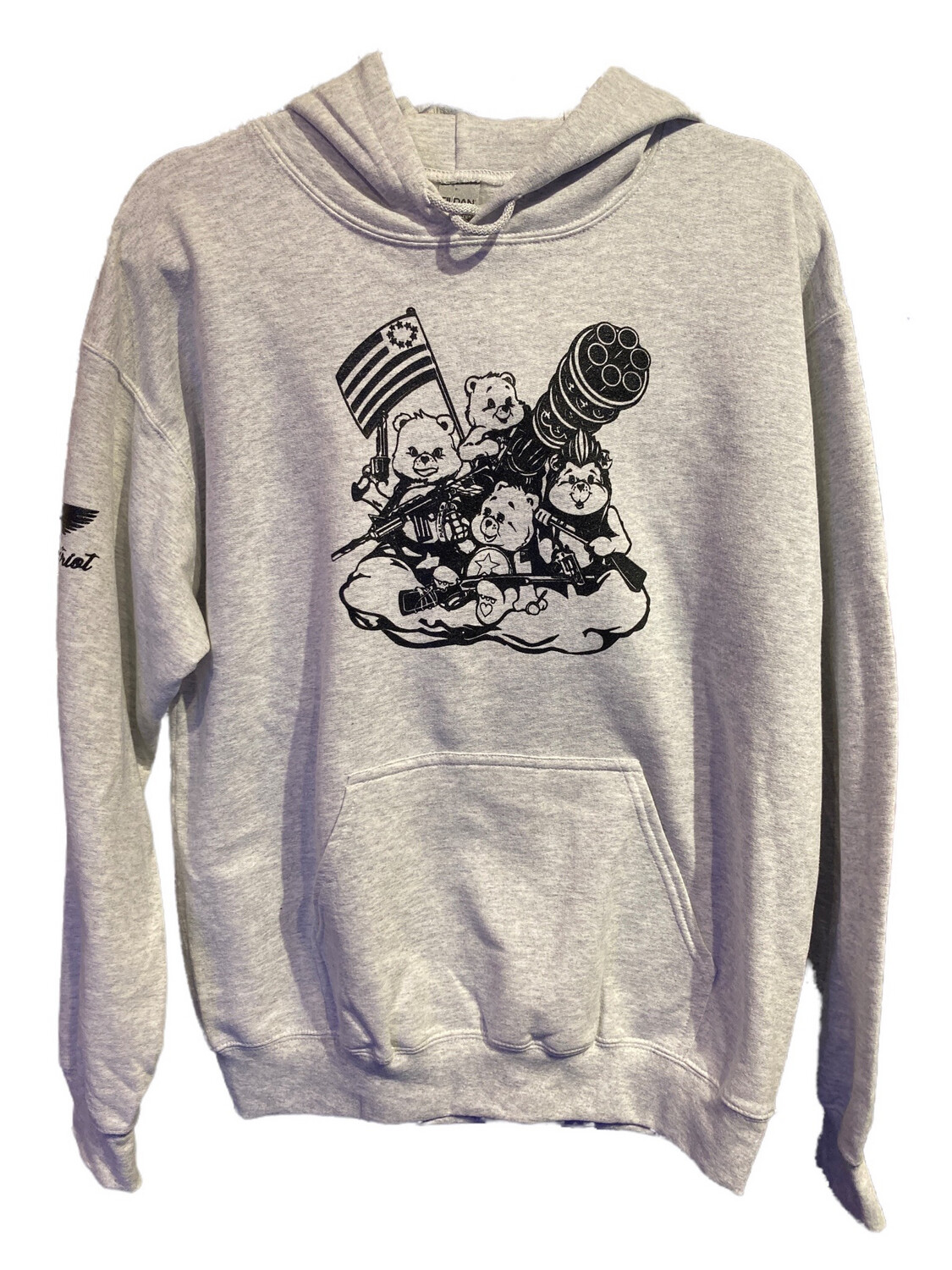 Freedom Bears Hoodie Ash Grey/Black