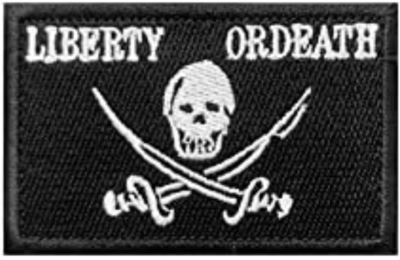 Patches Liberty Or Death B&W