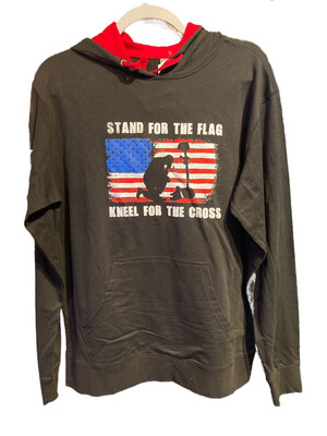 Stand for the flag Black W/Red Hoodie