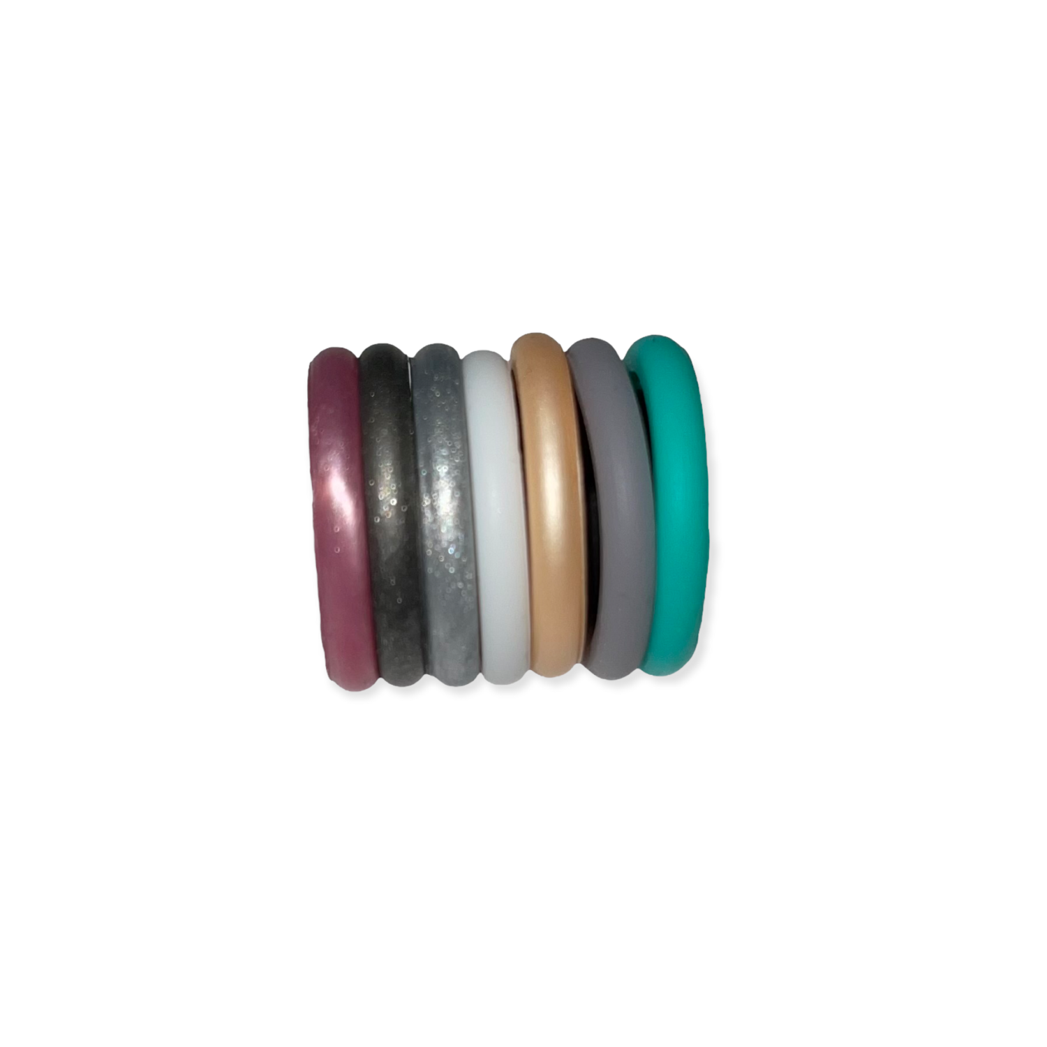 Thin Band Silicon Rings