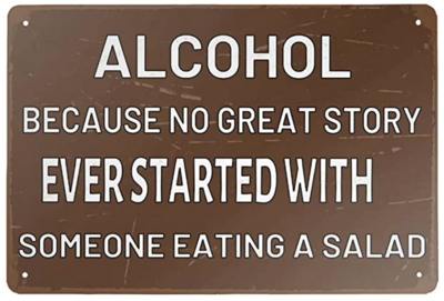 Alcohol Metal Sign