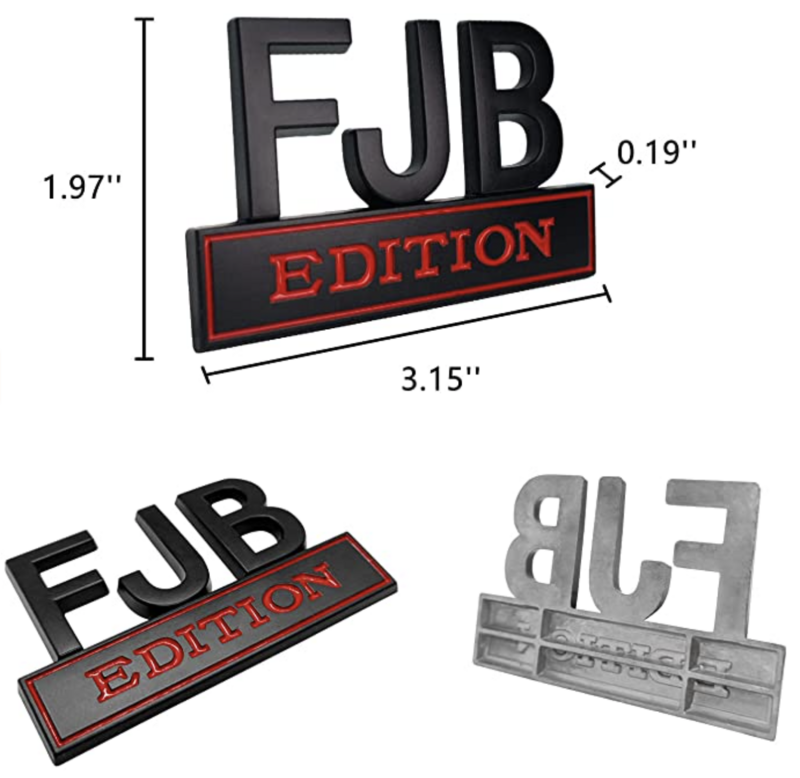 FJB Metal Car Badge  Emblem
