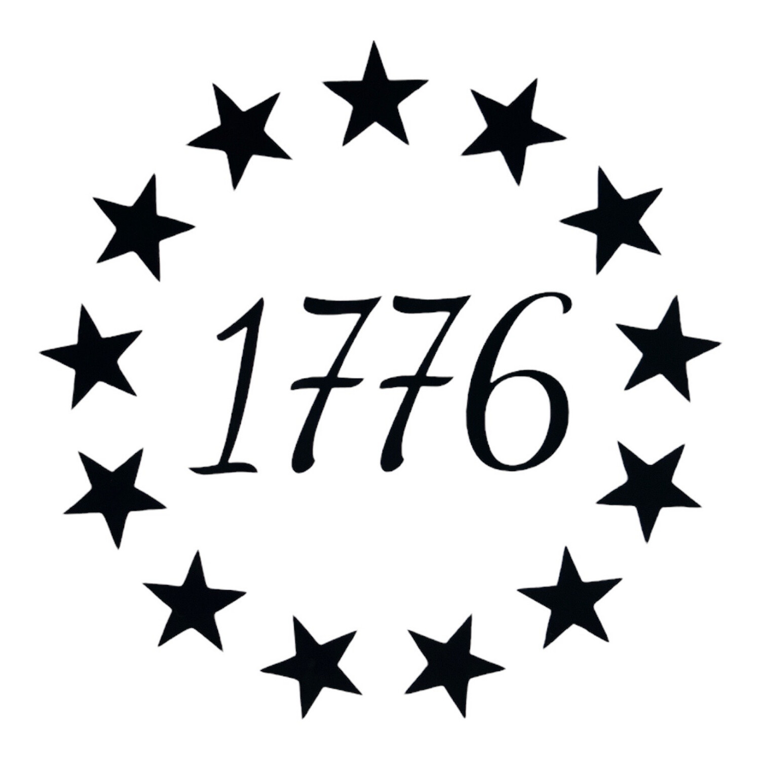 1776 with Stars Decal