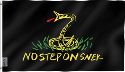 Flags 3X5 No Step On Snek Coiled Black
