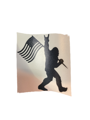 AP Big Foot With Flag Decal