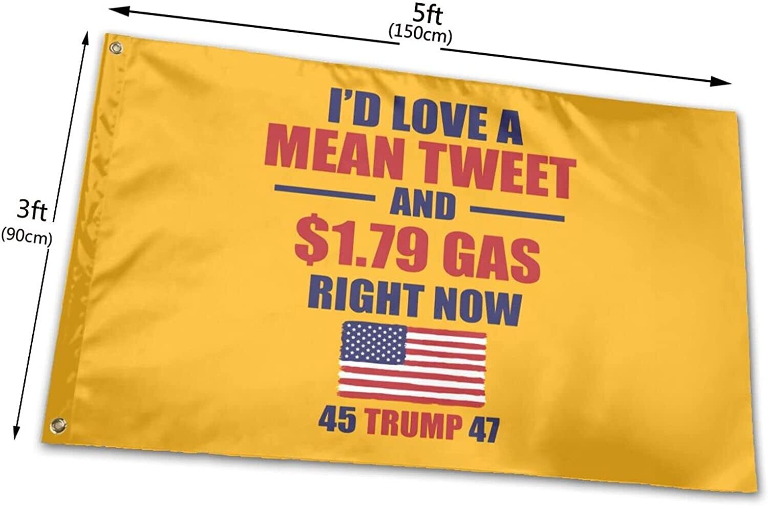 Flags 3x5 I'D Love A Mean Tweet, Trump