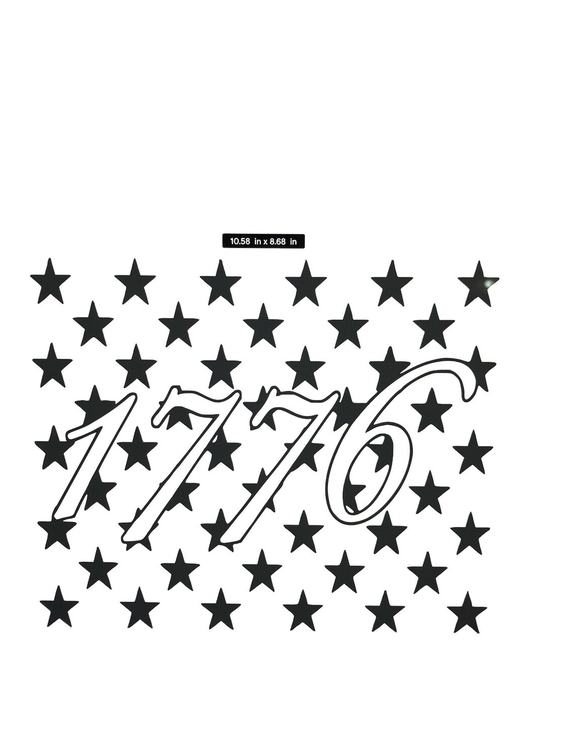 1776 w Stars in bckrnd Decal
