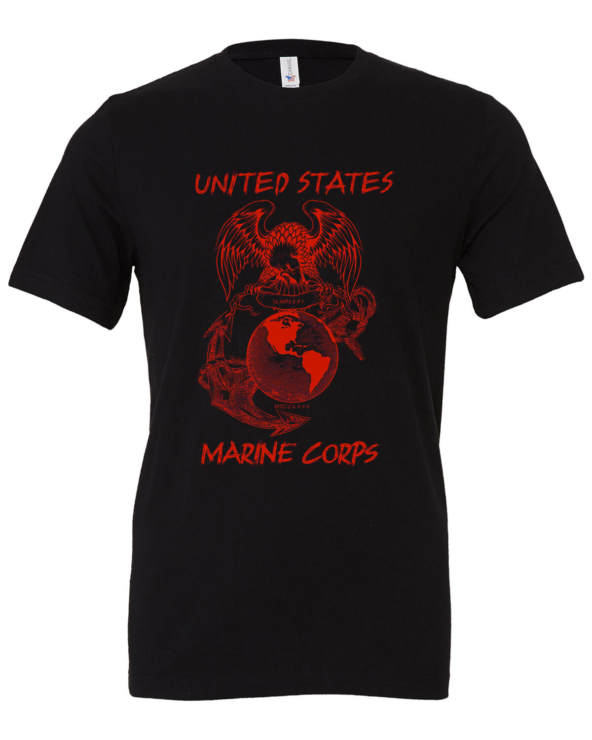 Compra Camiseta US Marines Brass Logo Semper Fidelis Patriotic