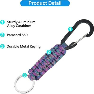 D Ring Para Cord, Keychain 