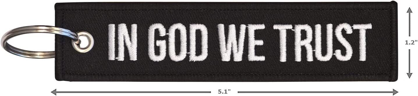 In God We Trust Black Keychain