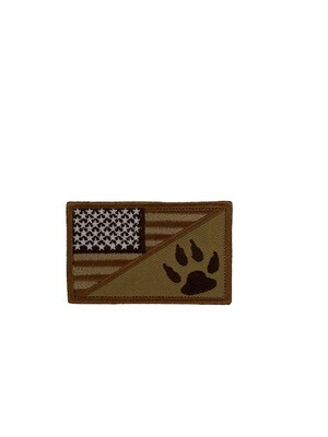 Patches Flag Paw Print Coyote