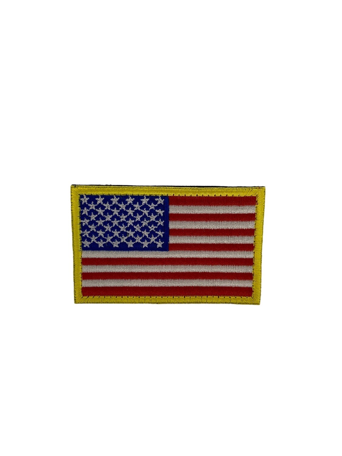 U.S. Patches RWB flag Yellow Outline
