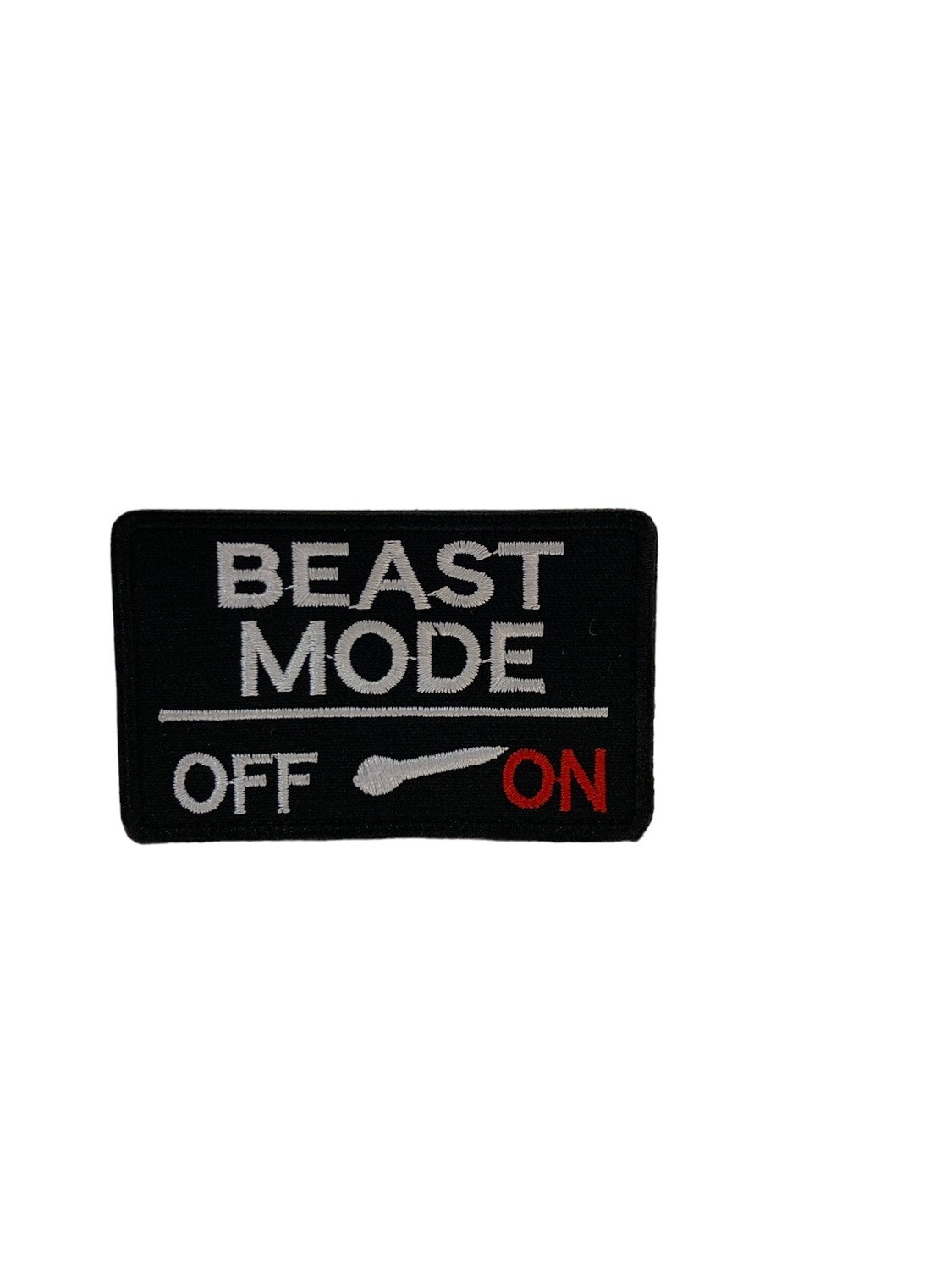 Patches Beast Mode Blk/Wht/red 3.5"X2.75"