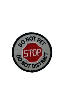 Patches Do Not Pet/Distract W/Stop Sign