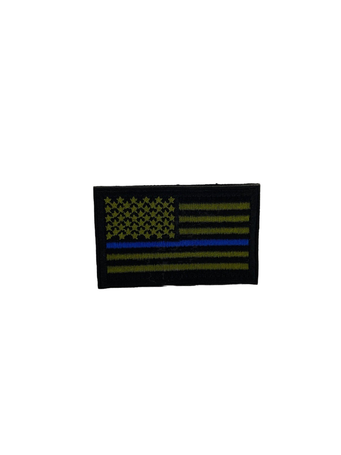 Patches Green/Black Blue line Flag