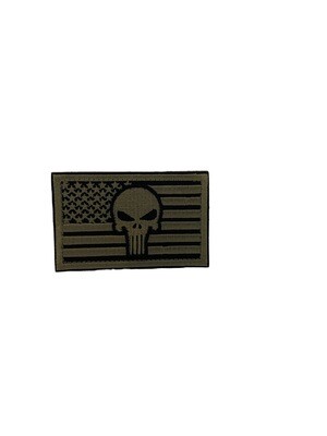 Punisher Patches OD/Black Flag
