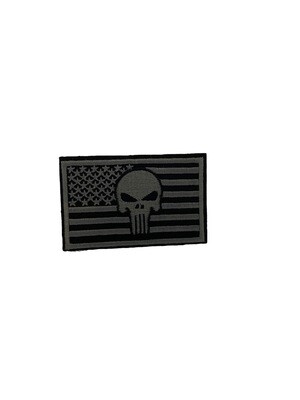 Punisher Patches Grey/Black Flag