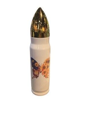 Flag/Sunflower Butterfly Bullet Bottle