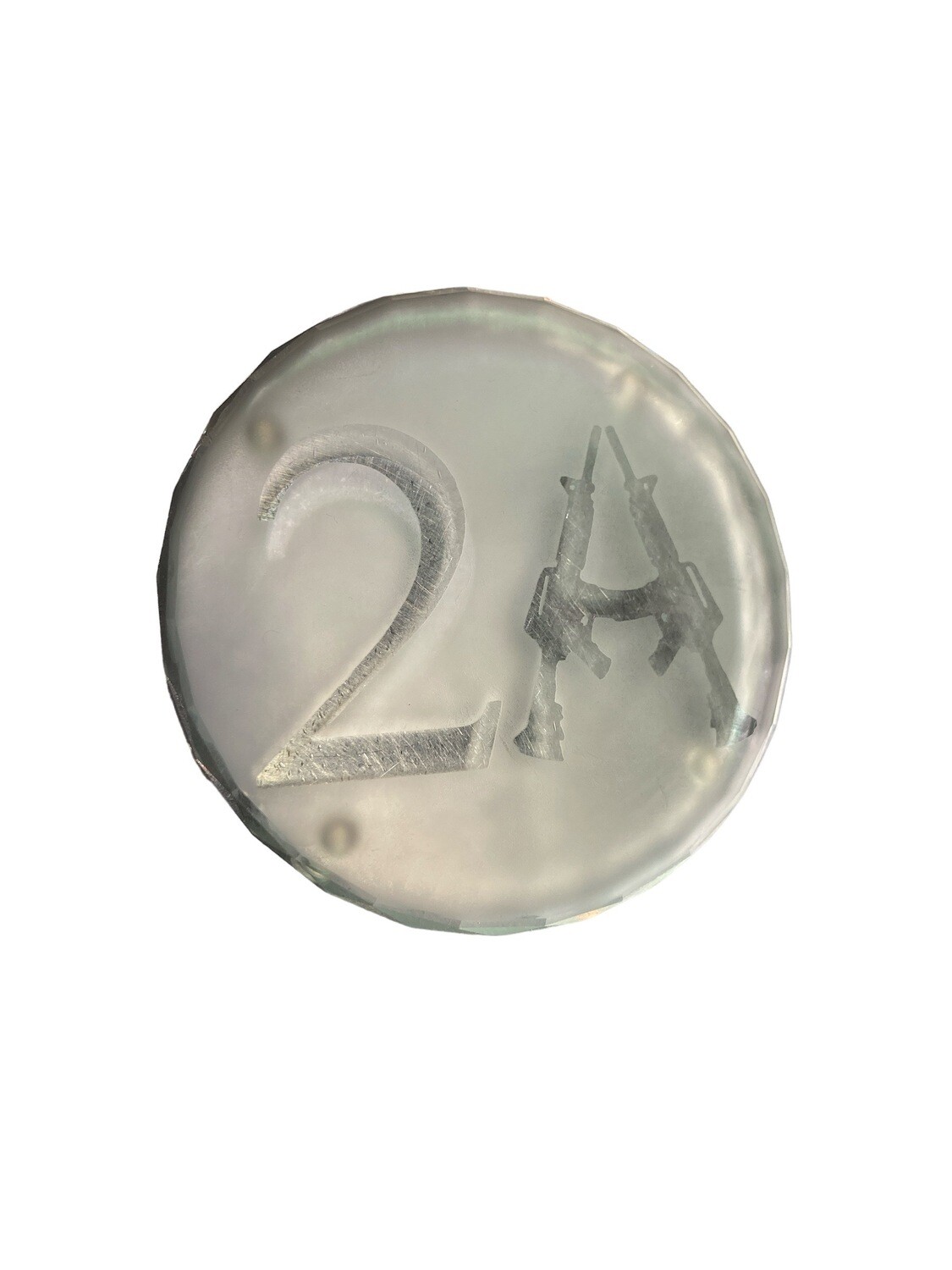 2A Glass Coaster Set Etched