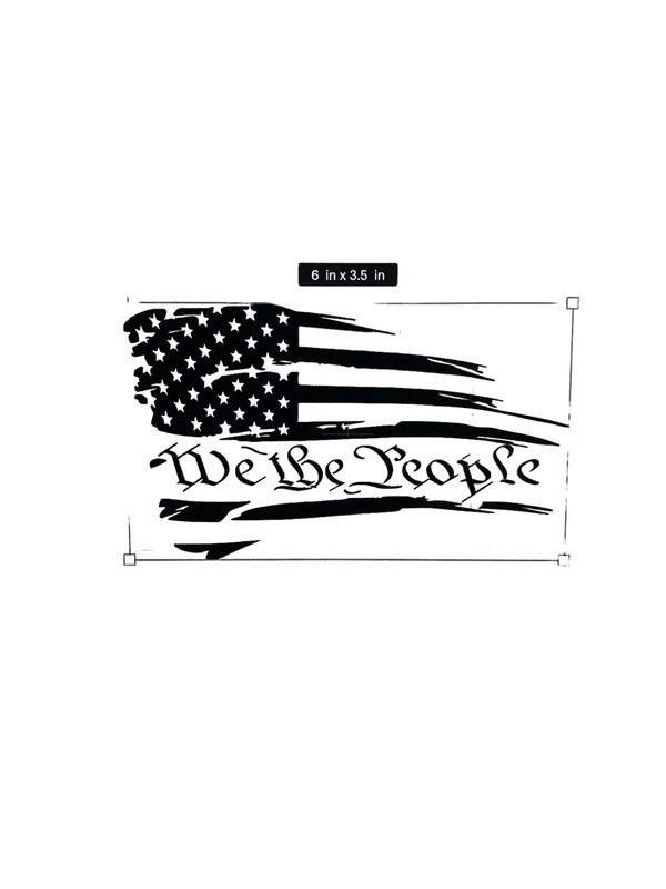 We the People Flag Decal