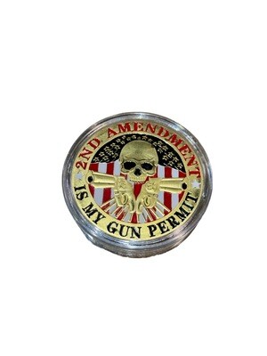 Challenge Coin 2nd Amendment Is My Gun Permit LEO