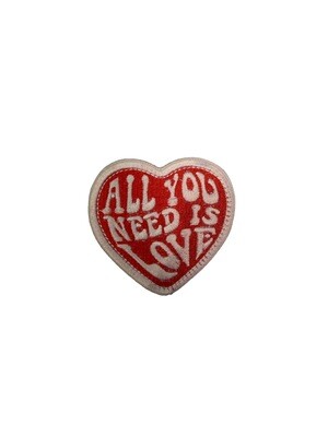 Patches All You Need Is Love Red/Wht Heart shaped Patches All You Need Is Love Red/Wht Heart shaped