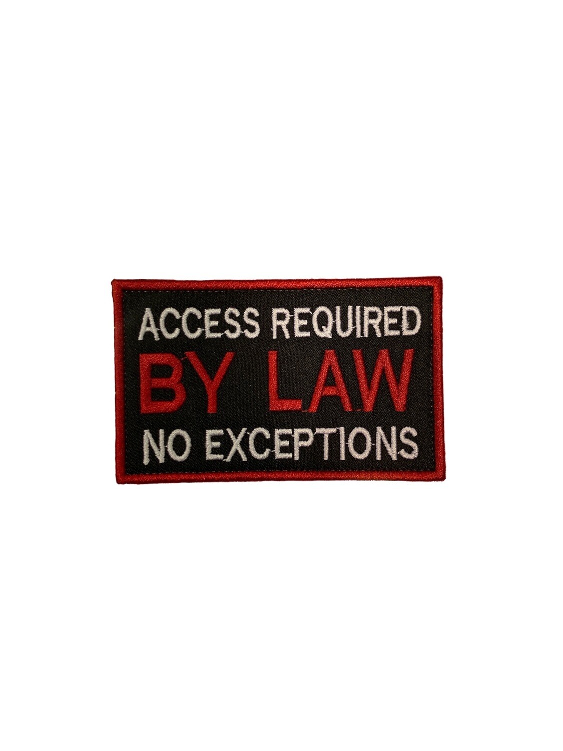Patches Access Required By Law BLK/RED/WHT 2.5