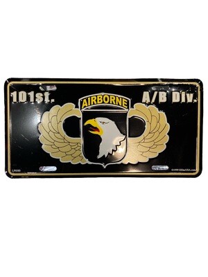 101st. A/B Division License Plate
