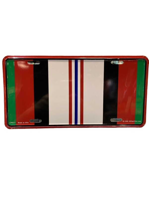 Afghanistan Campaign License Plate
