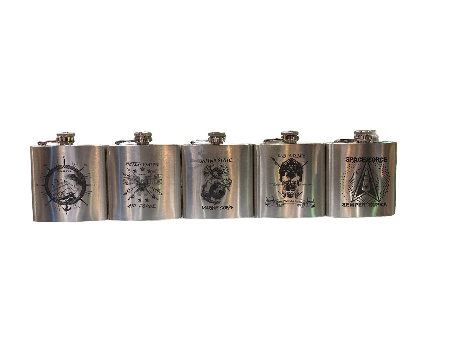 Military Branches 6oz Flask