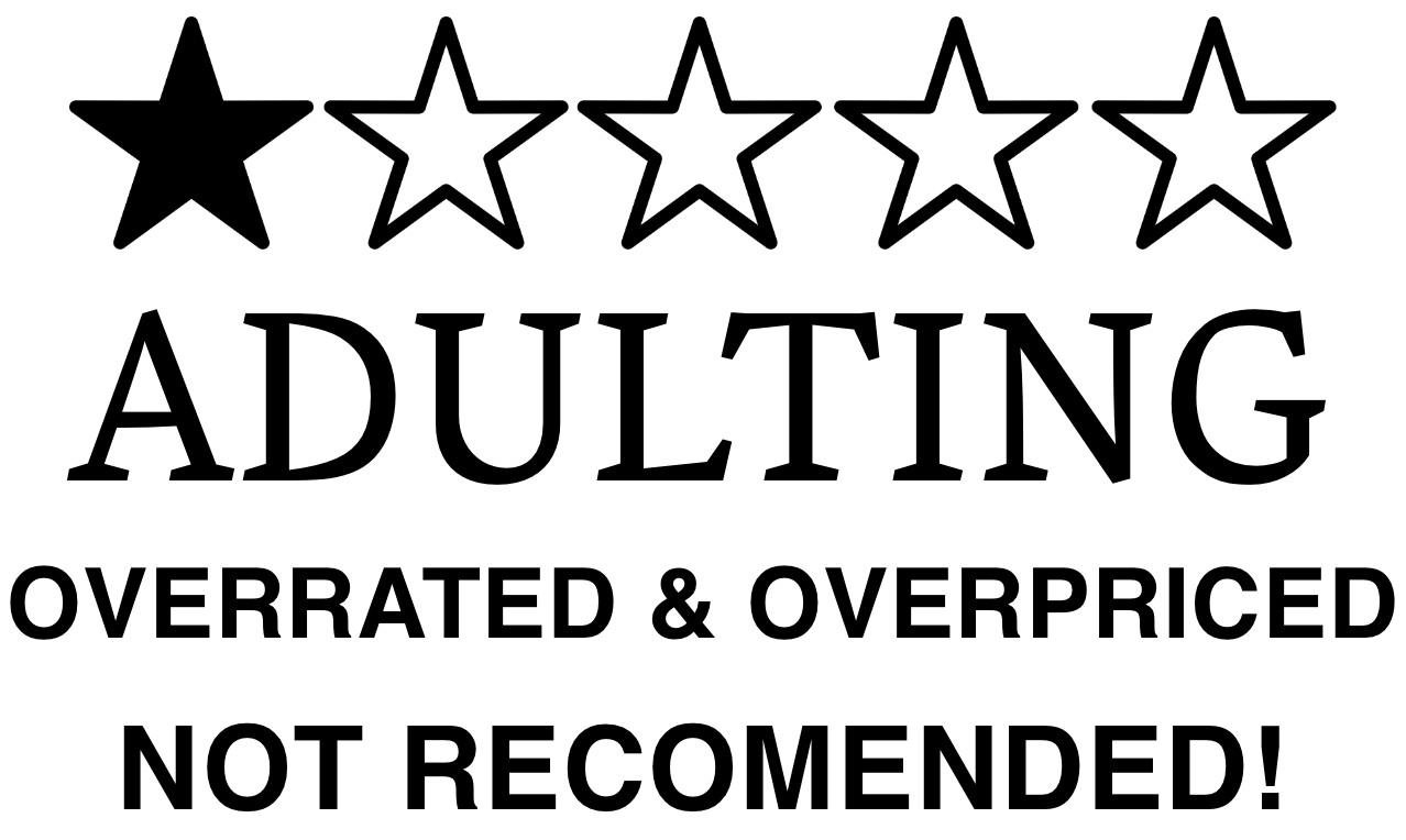 Adulting Decal 5.75 x 3.75"