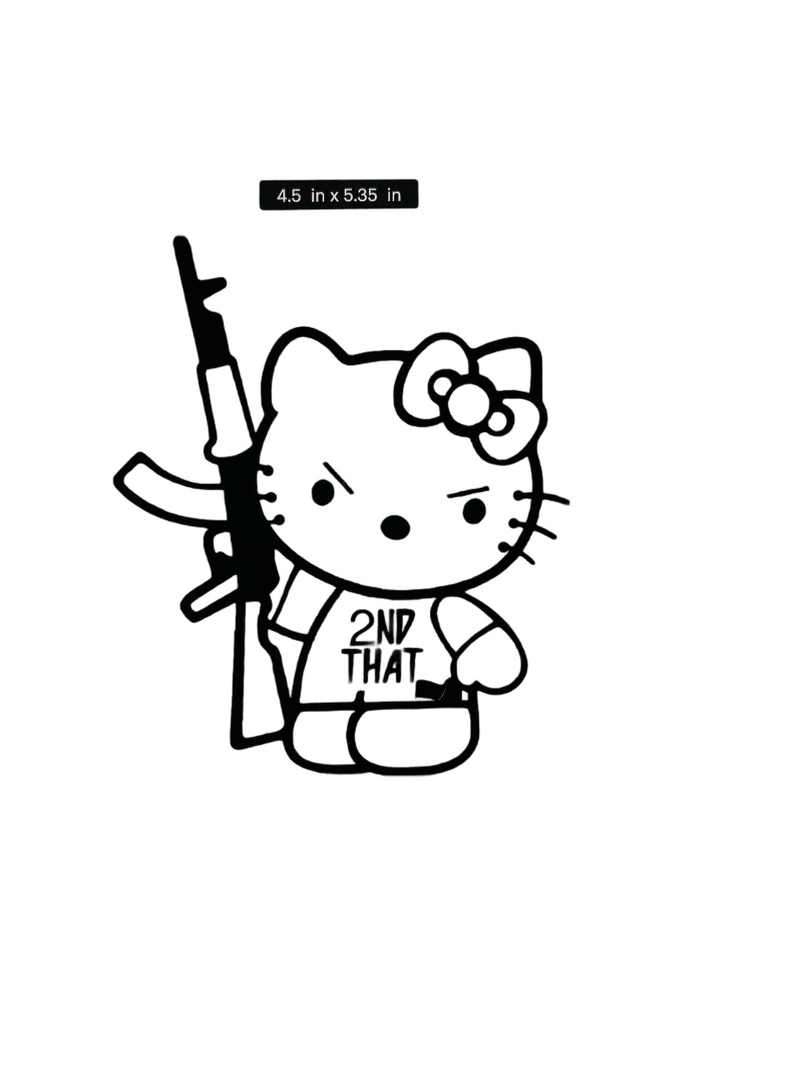  Kitty Punisher Decal 11.5"